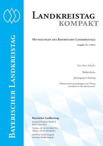 Ausgabe Nr. 2 / 2013 - Bayerischer Landkreistag