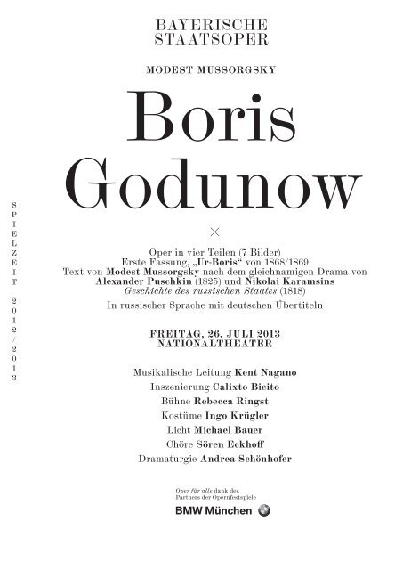 Besetzungszettel als PDF-Download - Bayerische Staatsoper