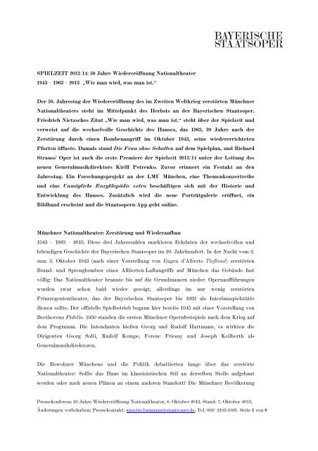 Details zu den einzelnen Themen in der Presseinformation