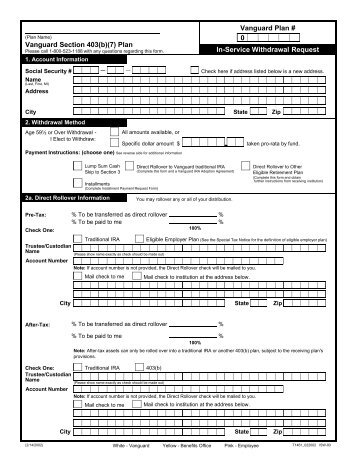 In Service Withdrawal Form