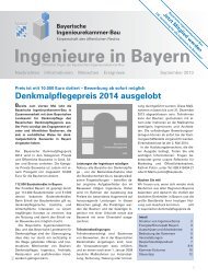 Ingenieure in Bayern 09/2013 - Bayerische Ingenieurekammer-Bau