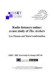 Radio listeners online - A case study of The Archers - BBC