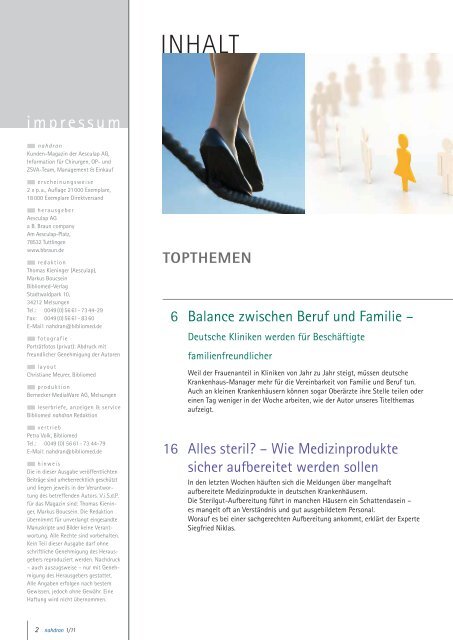 181. Balance zwischen Beruf und Familie - B. Braun Melsungen AG