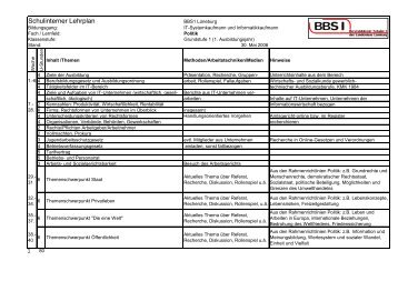 SchulinternerLehrplan_IT-System ... - BBS I - Lüneburg