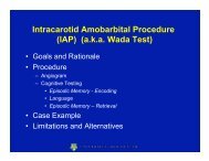 Intracarotid Amobarbital Procedure - Brain and Cognitive Sciences