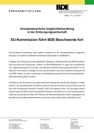 EU-Kommission führt BDE-Beschwerde fort