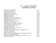 MT. PULASKI CEMETERY ALPHABETICAL LISTING