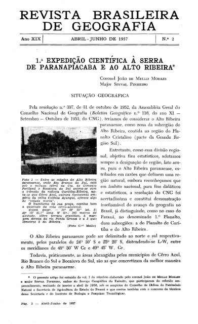 REVISTA BRASILEIRA DE GEOGRAFIA - Biblioteca do IBGE