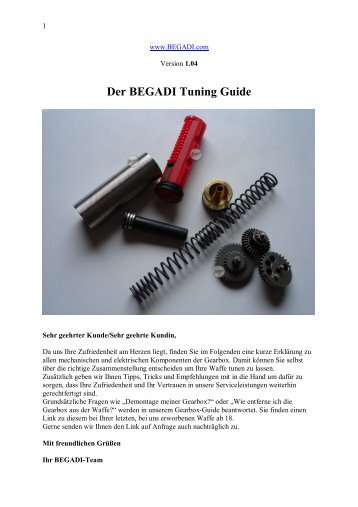 Der BEGADI Tuning Guide