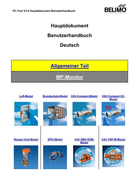 Hauptdokument Benutzerhandbuch Deutsch Allgemeiner ... - Belimo