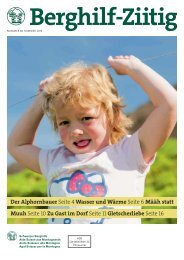 Download PDF: Berghilf-Ziitig Sommer 2013 - Schweizer Berghilfe