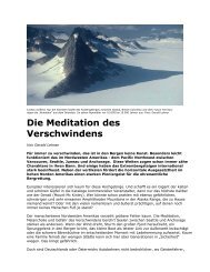 Die Meditation des Verschwindens