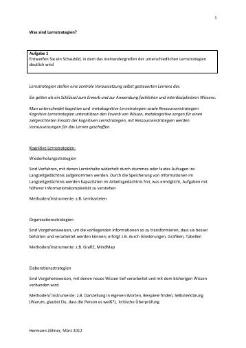 Logbuch Was sind Lernstrategien - Ganztägig Lernen - Berlin