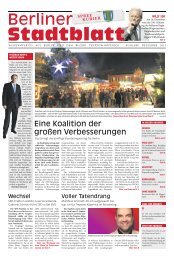 Eine Koalition der großen Verbesserungen - Berliner Stadtblatt