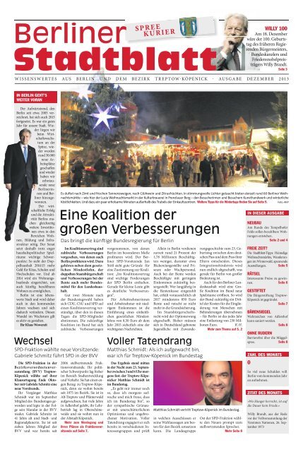 Eine Koalition der großen Verbesserungen - Berliner Stadtblatt