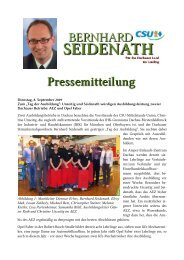 Dienstag, 8. September 2009 Zum - Bernhard Seidenath