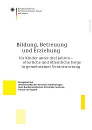 Bildung, Betreuung und Erziehung für Kinder unter drei Jahren