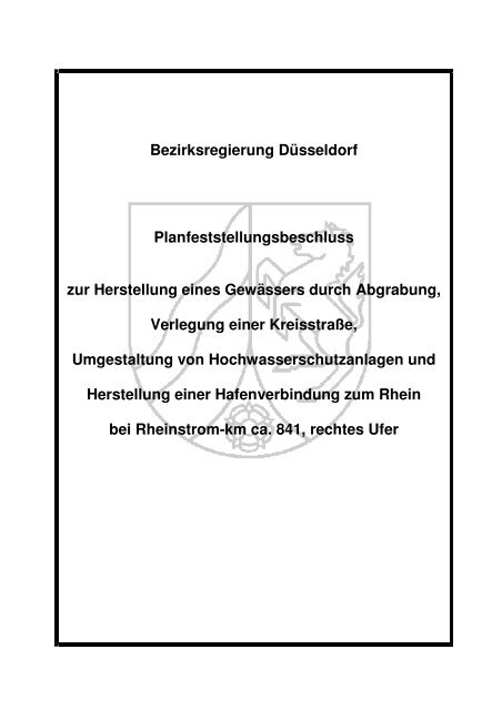 PFB Reeser Welle - Bezirksregierung Düsseldorf