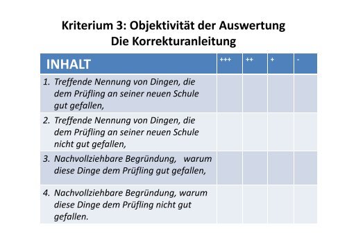 Leistungsbewertung in Deutsch Köster Vortrag 1