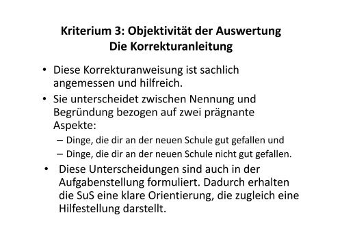 Leistungsbewertung in Deutsch Köster Vortrag 1