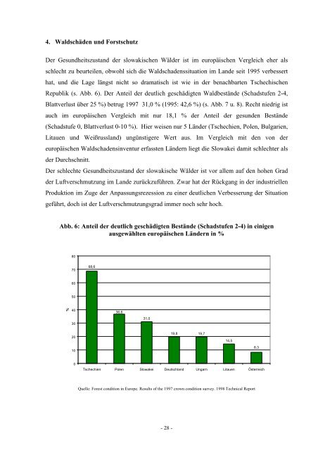 Die Forstwirtschaft der Slowakischen Republik - 1. Januar 2008