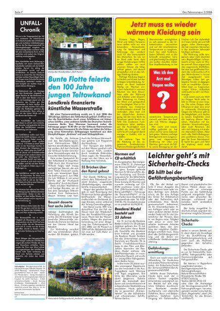Ausgabe 03/2006 - Berufsgenossenschaft für Transport und ...