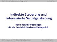 Vortrag - Betriebliches Gesundheitsmanagement an der Universität ...