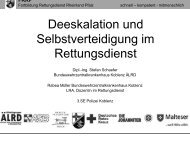 Deeskalation und Selbstverteidigung im Rettungsdienst