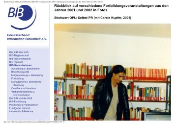 Berufsverband Information Bibliothek (BIB) OPL-Kommission des ...