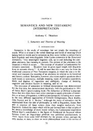 Semantics and New Testament Interpretation - BiblicalStudies.org.uk