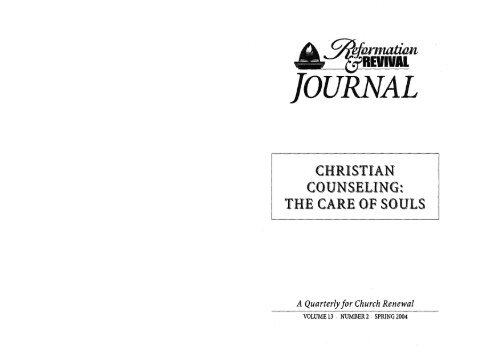 Noel Due, "Pastoral Counseling: Biblical Foundations and ...