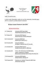Schauen unserer Vereine im Jahr 2010 - Landesverband Westfalen ...