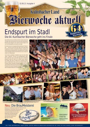 Endspurt im Stadl - Bierfestzeitung