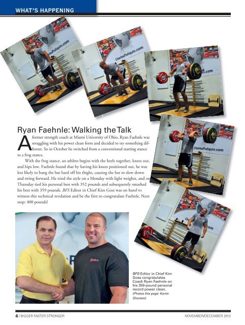 Ryan Faehnle: Walking the Talk - Bigger Faster Stronger