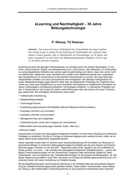 8. Workshop - Bildungsportal Thüringen