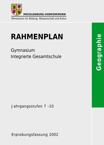 Rahmenplan Geografie - Bildungsserver Mecklenburg-Vorpommern