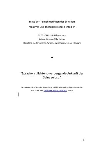 Texte der Teilnehmer (PDF) - Bildungswerk Irsee