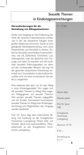 Fortbildungsprogramm 2012 - Bildungsportal der Evangelischen ...