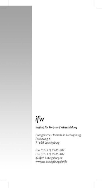 Fortbildungsprogramm 2012 - Bildungsportal der Evangelischen ...