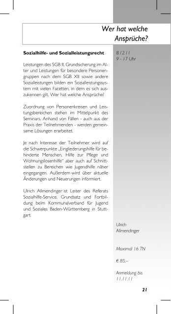 Fortbildungsprogramm 2012 - Bildungsportal der Evangelischen ...