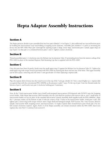 Hepta Adaptor Assembly Instructions - Bio-Rad