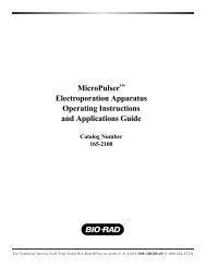 MicroPulser™ Electroporation Apparatus Operating ... - Bio-Rad