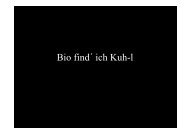 Präsentation - Bio find' ich kuh-l