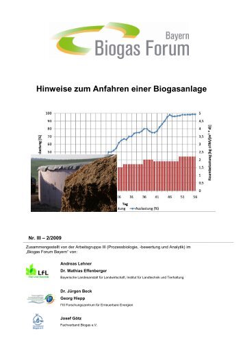 Hinweise zum Anfahren einer Biogasanlage - Biogas Forum Bayern