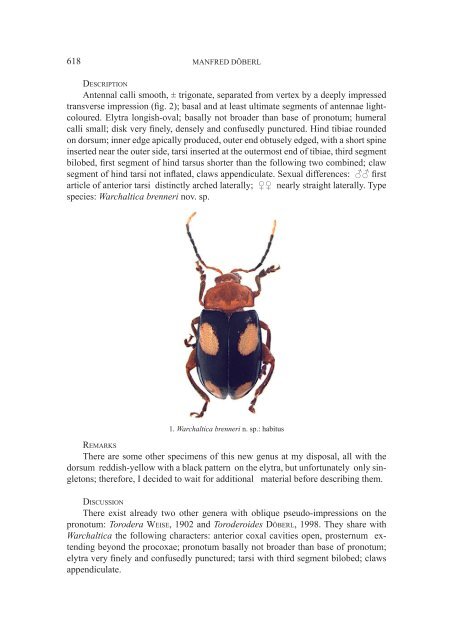 Warchaltica nov. gen. from Borneo (Coleoptera: Chrysomelidae ...