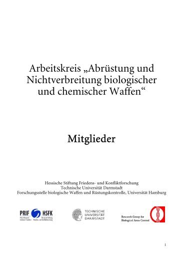 Arbeitskreis „Abrüstung und Nichtverbreitung biologischer und ...