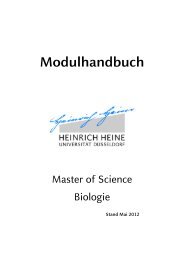 Modulhandbuch Master Biologie