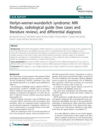 Herlyn-werner-wunderlich syndrome: MRI findings ... - BioMed Central