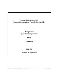 Import Health Standard - Biosecurity New Zealand