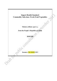 Draft Import Health Standard for Fresh Onions (Allium cepa L.)